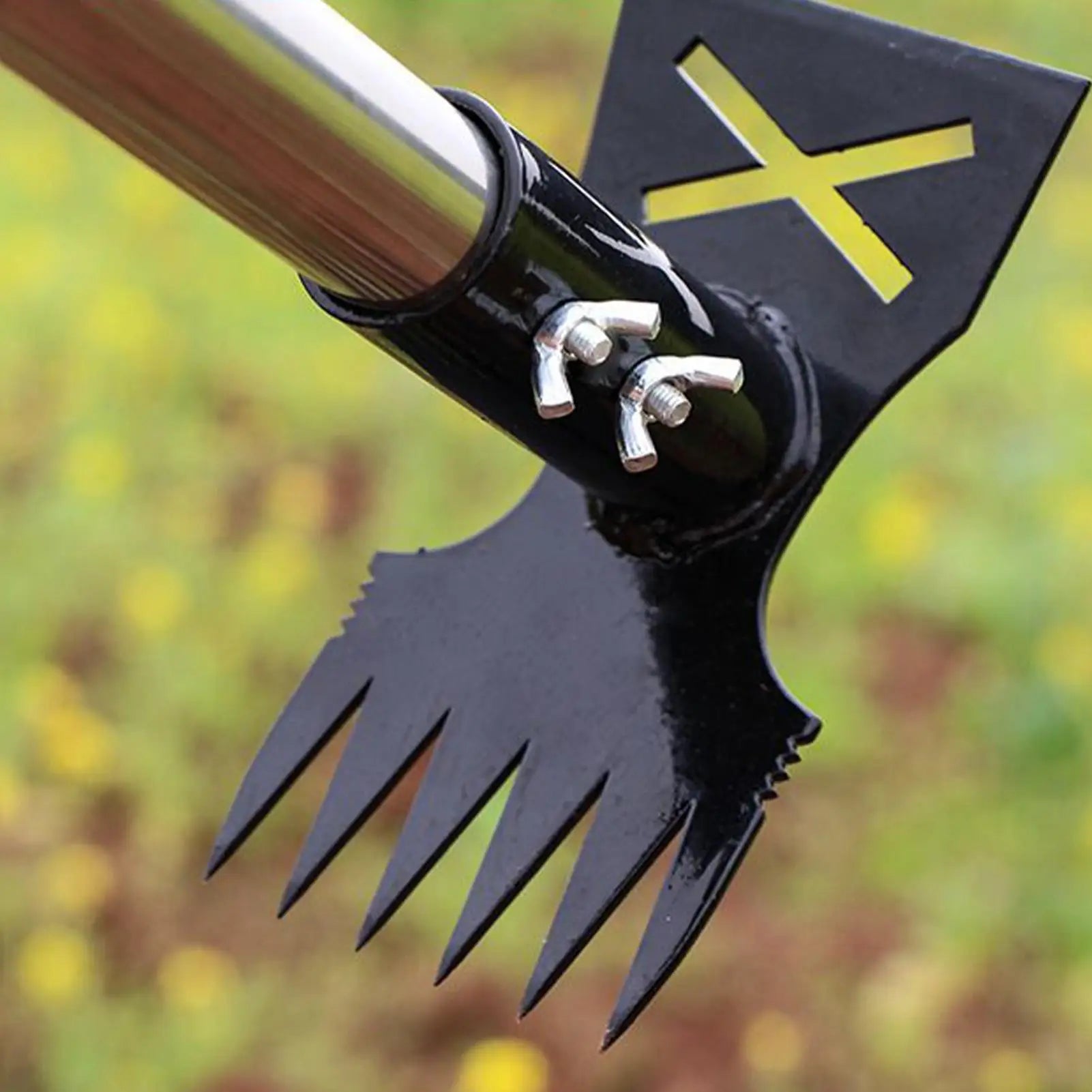 Greenhaus Gardening Dual Weeding Hoe with Adjustable Long Handle