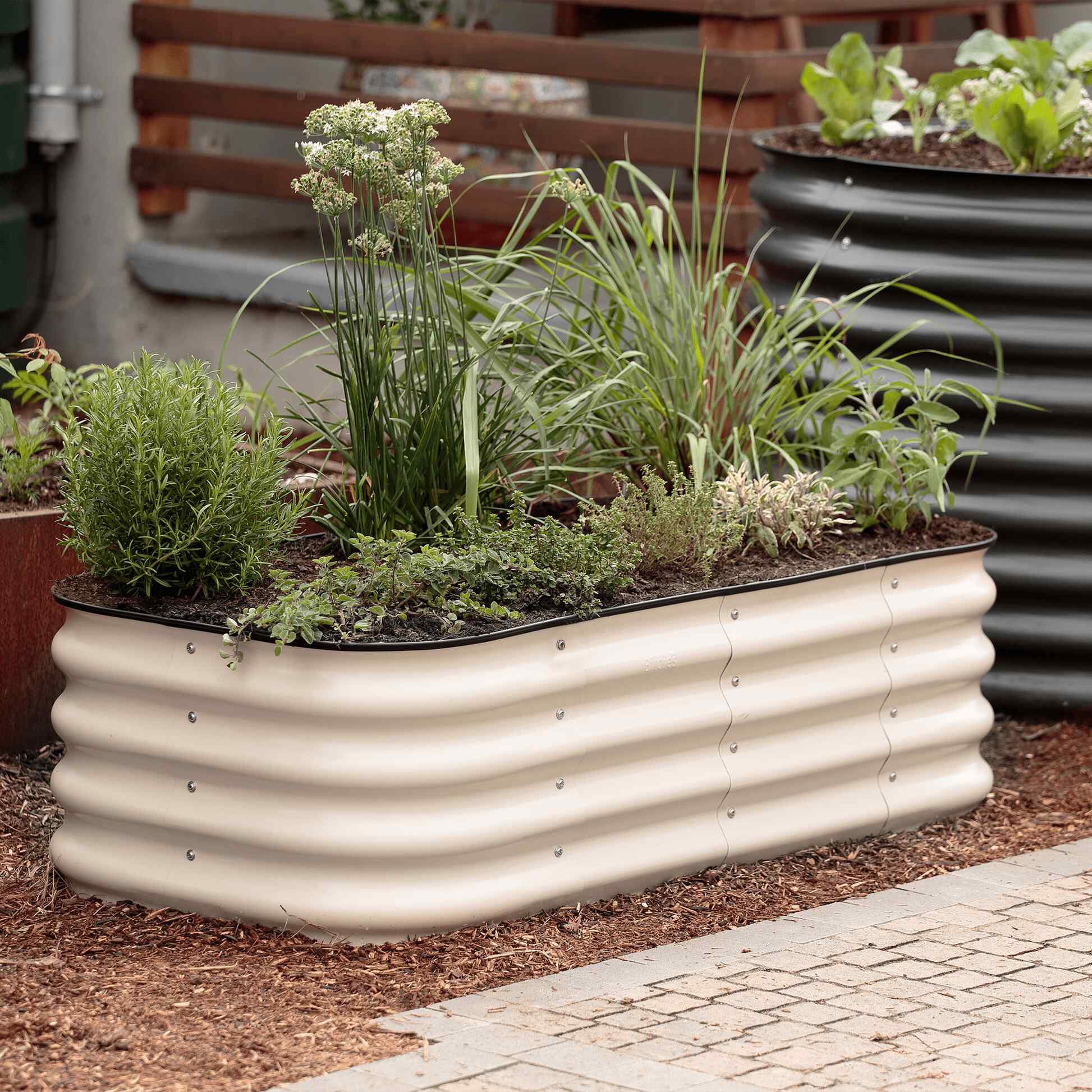 Greenhaus Gardening 4-Pack Medium Modular Metal Raised Garden Bed Kit 15" Tall