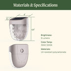 Greenhaus Gardening Flat Mount Solar Garden Light for Outdoor Spaces