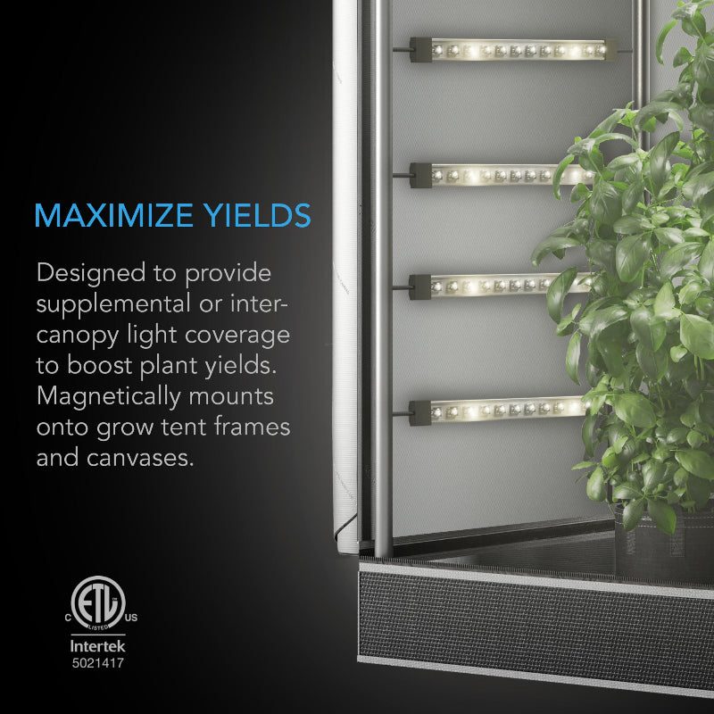 Greenhaus Gardening 4-Bar LED Grow Light Kit for Supplemental Plant Coverage
