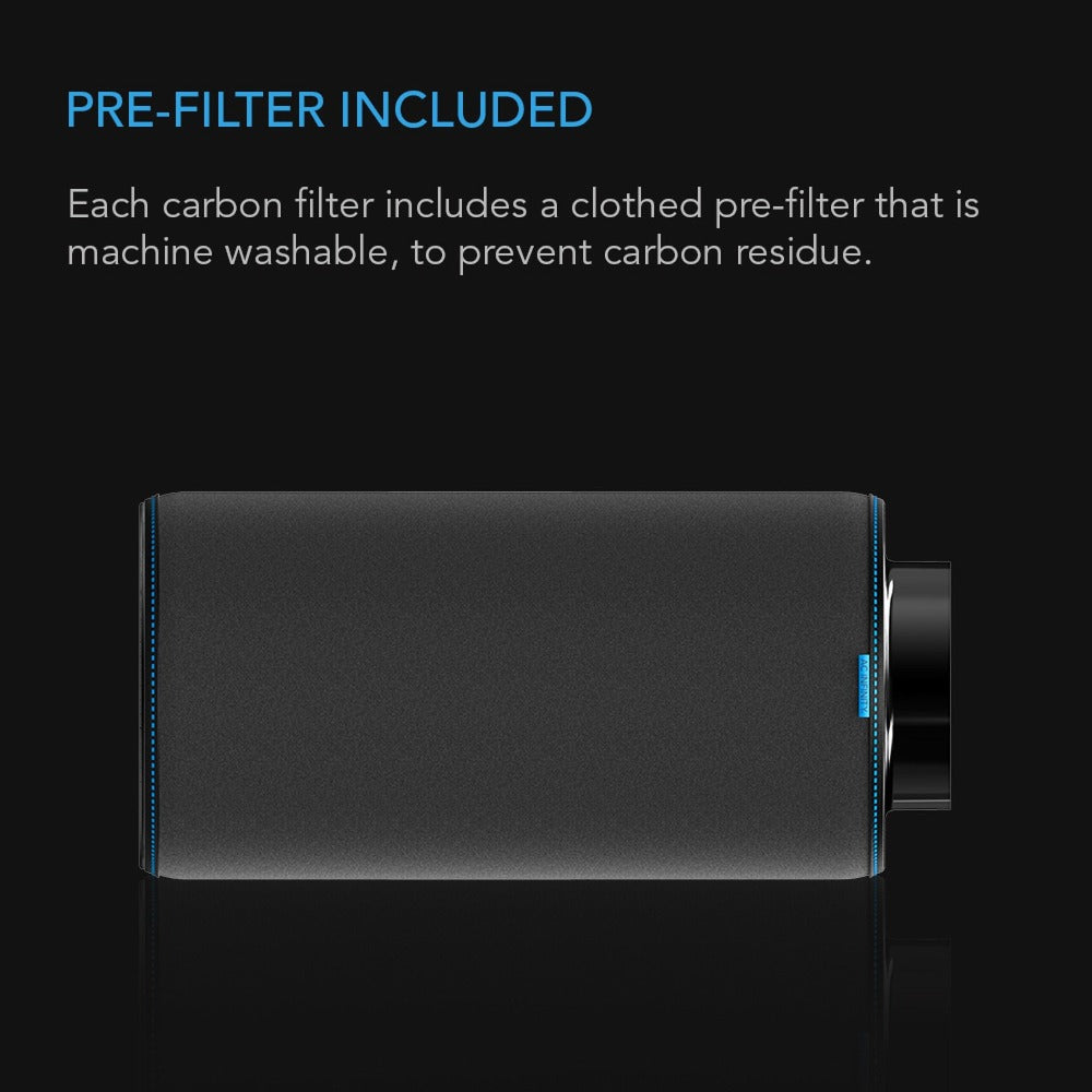 Greenhaus Gardening 6-Inch Duct Carbon Filter for Indoor Ventilation Systems