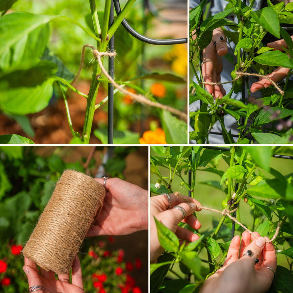 Greenhaus Gardening 2 Pack Jute Twine for Plant Support and Garden Organization