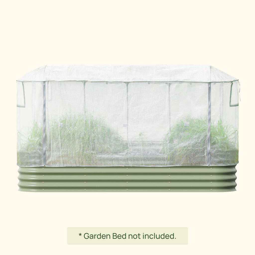 Greenhaus Gardening Frost Greenhouse Cover System for Classic Raised Beds