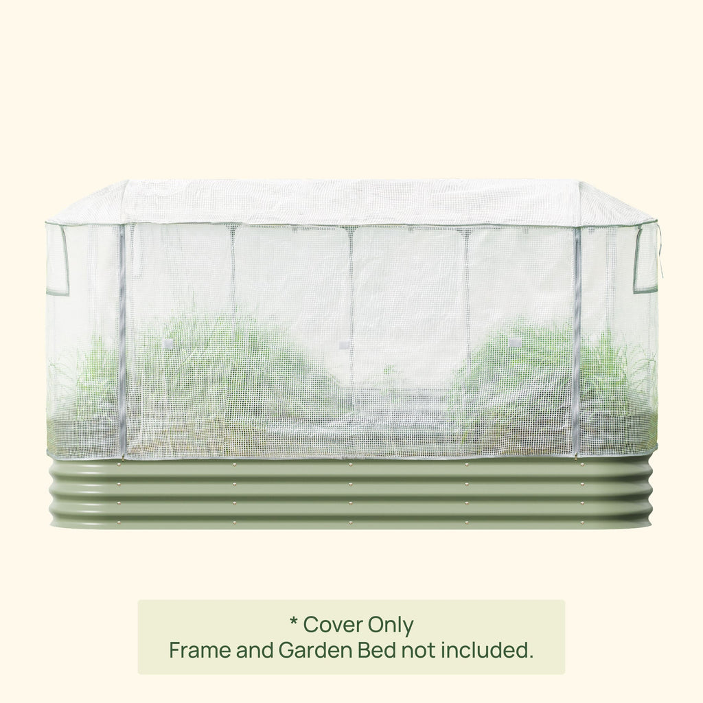 Greenhaus Gardening Frost Greenhouse Cover System for Classic Raised Beds