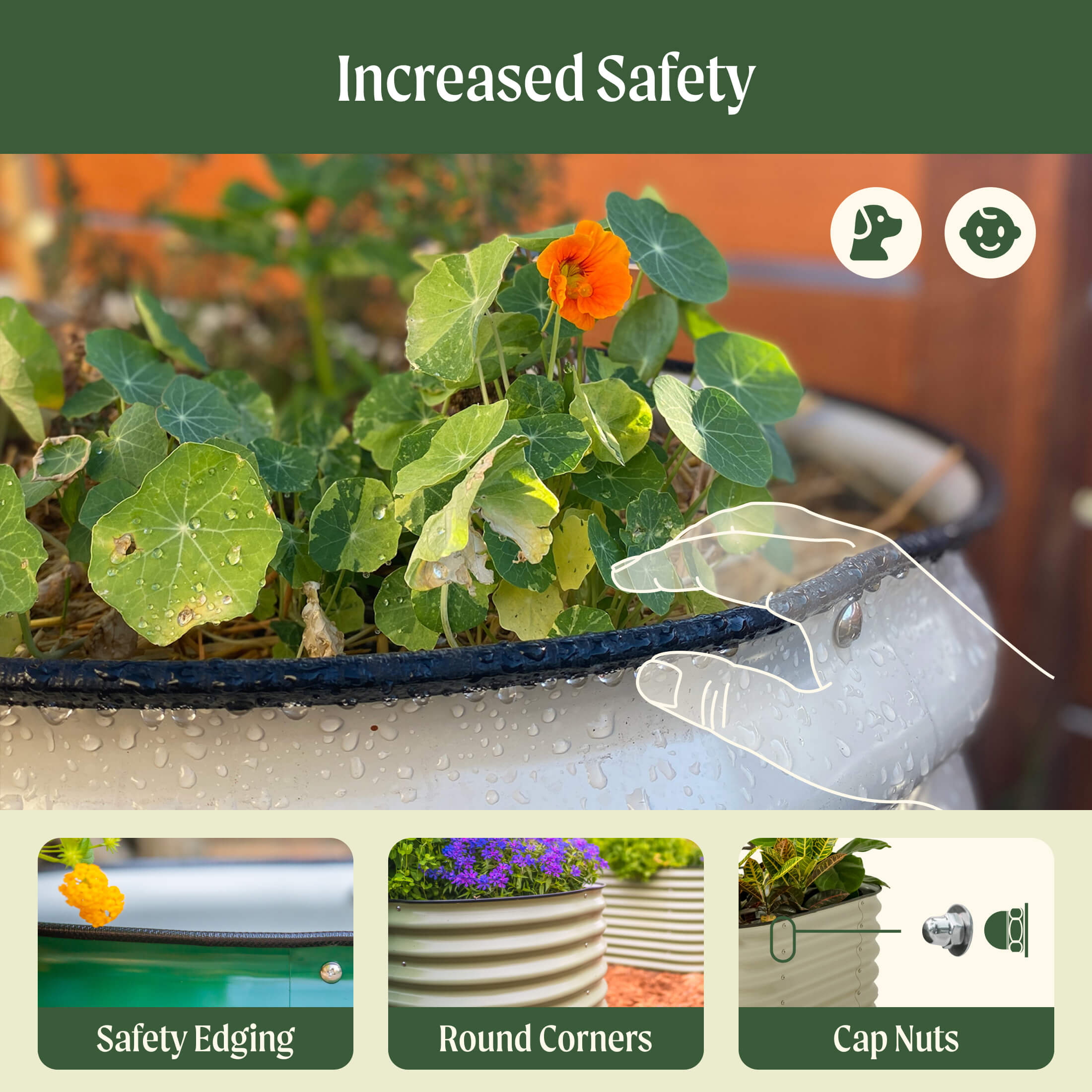 Greenhaus Gardening 4-Pack 32" Extra Tall 9-in-1 Large Modular Metal Raised Garden Bed Kit
