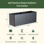 Greenhaus Gardening 32-Inch Extra Tall Modern Raised Garden Bed 27" × 83"