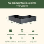 Greenhaus Gardening 17" Tall Modern 83" x 83" L Shape Metal Raised Garden Bed