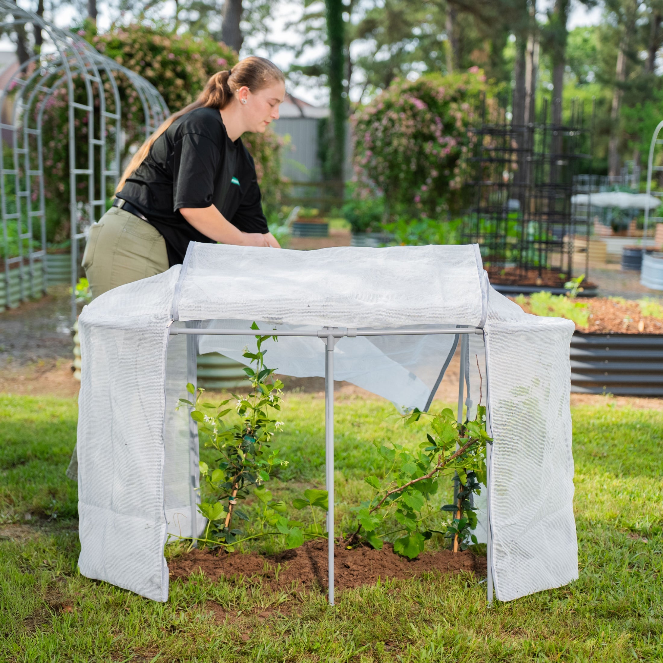 Greenhaus Gardening Raised Bed Insect Mesh Cover System