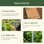Greenhaus Gardening Modular Wall Trellis System for Raised Garden Beds