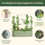 Greenhaus Gardening Metal Garden Trellis for Raised Beds, Outdoor Plant Support