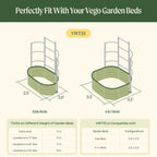 Greenhaus Gardening Metal Garden Trellis for Raised Beds, Outdoor Plant Support
