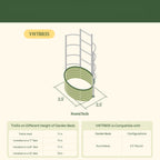 Greenhaus Gardening Metal Trellis System for Runners and Climbing Plants