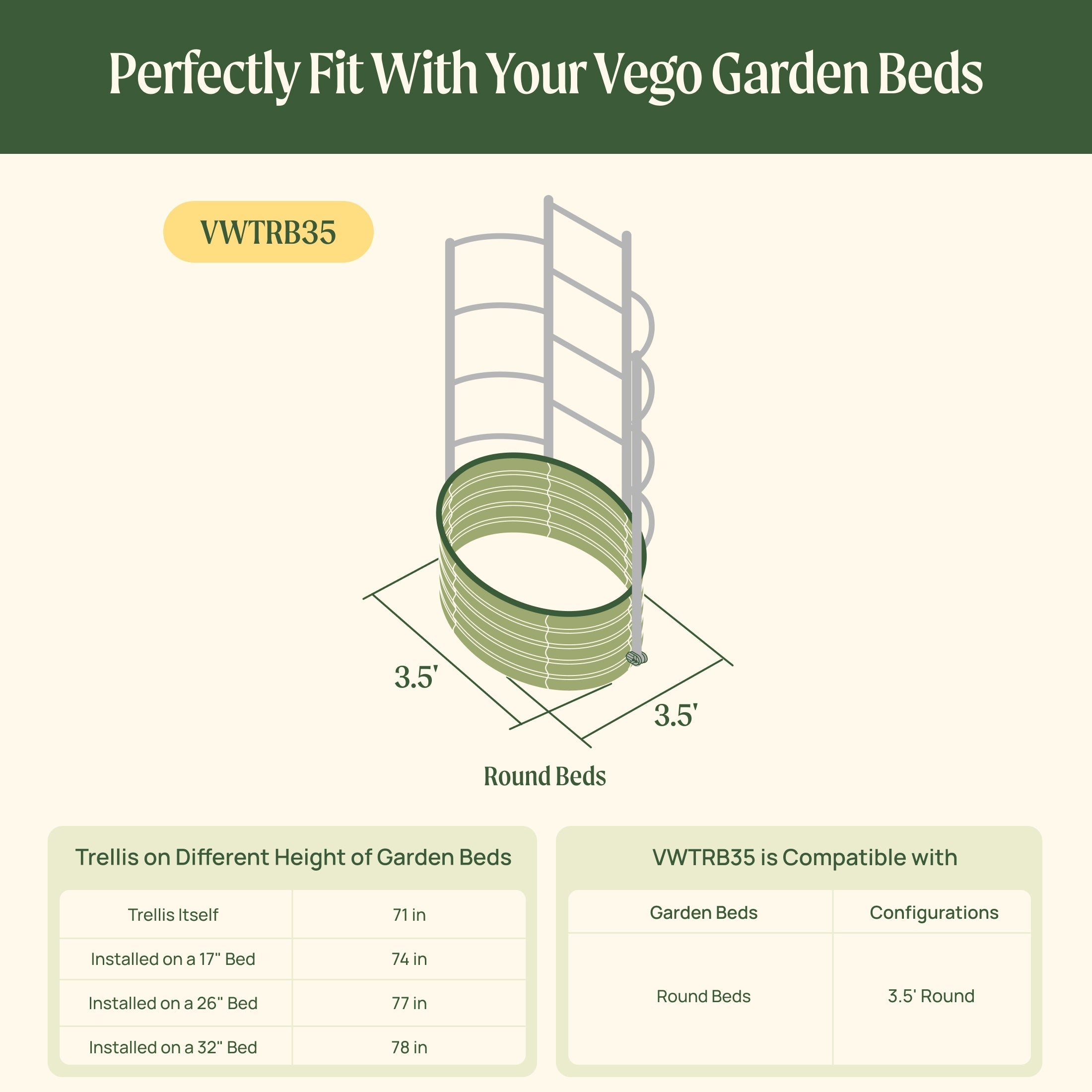 Greenhaus Gardening Modular Wall Trellis System for Raised Garden Beds