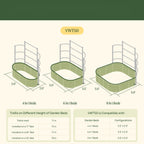 Greenhaus Gardening Metal Trellis System for Runners and Climbing Plants
