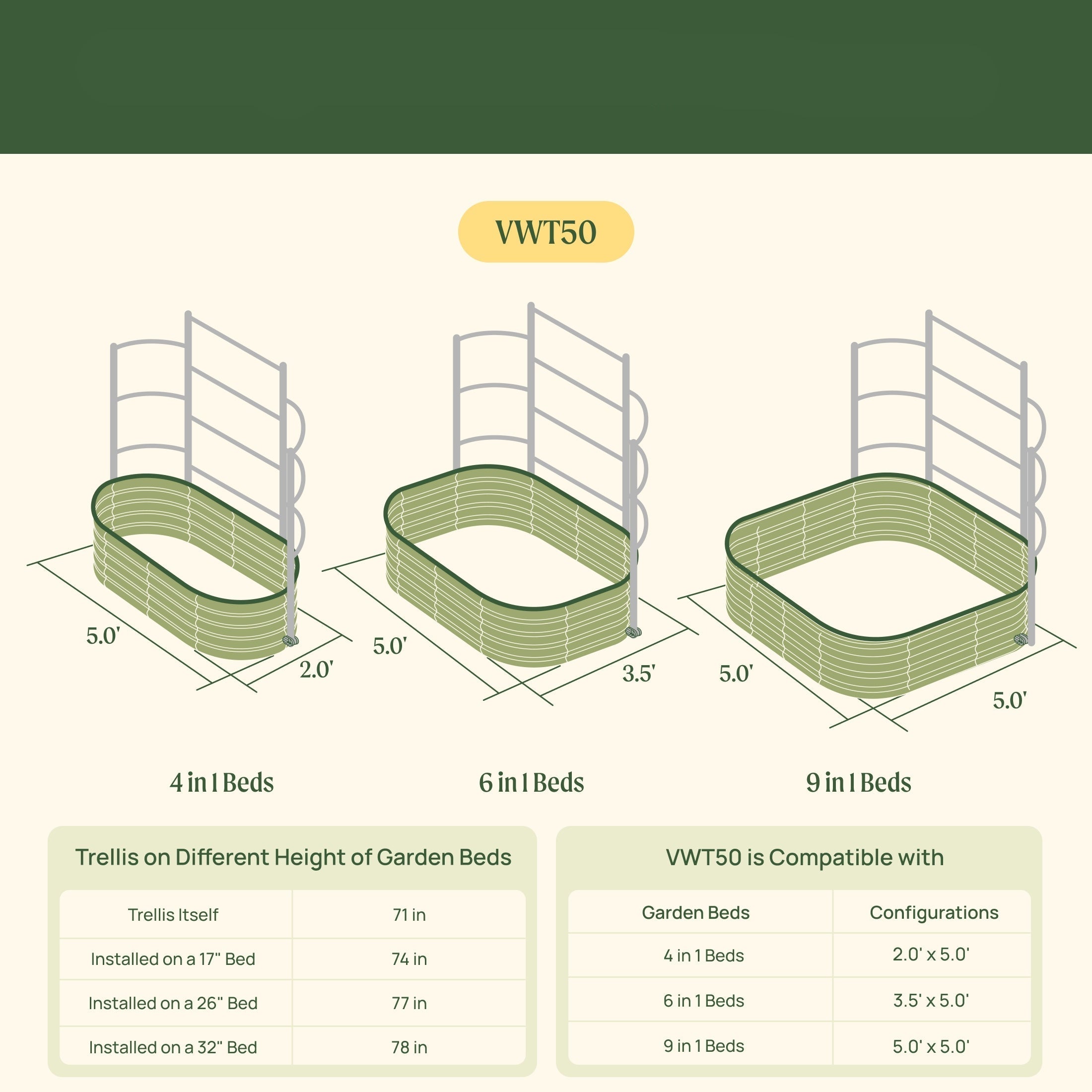 Greenhaus Gardening Metal Trellis System for Runners and Climbing Plants