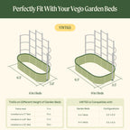 Greenhaus Gardening Modular Wall Trellis System for Raised Garden Beds