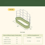 Greenhaus Gardening Metal Trellis System for Runners and Climbing Plants
