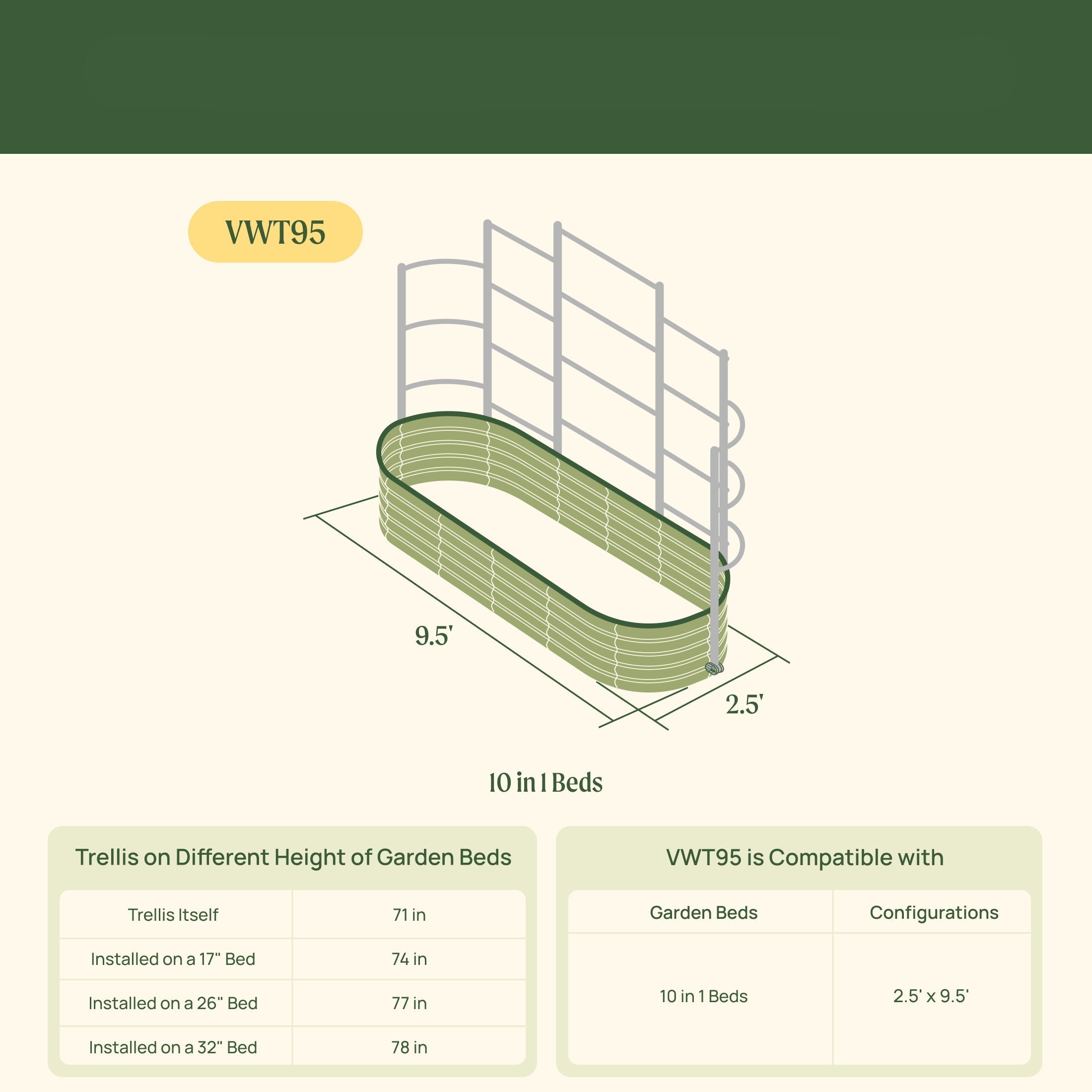 Greenhaus Gardening Metal Trellis System for Runners and Climbing Plants