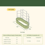 Greenhaus Gardening Metal Trellis System for Runners and Climbing Plants