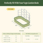 Greenhaus Gardening Modular Wall Trellis System for Raised Garden Beds