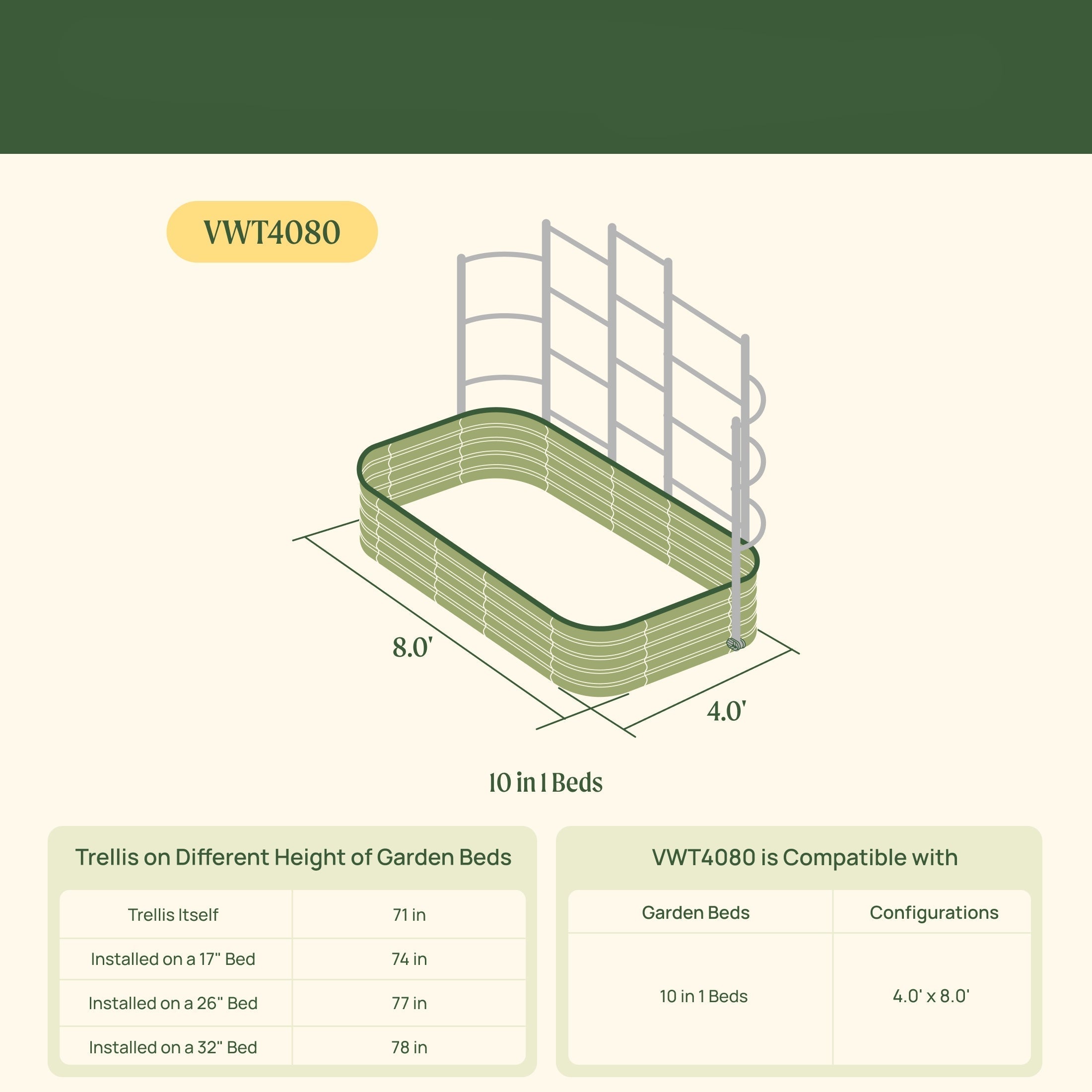 Greenhaus Gardening Metal Trellis System for Runners and Climbing Plants