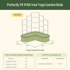 Greenhaus Gardening Metal Garden Trellis for Raised Beds, Outdoor Plant Support