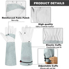 Greenhaus Gardening Adjustable Cuff Pruning Gloves for Yard Work