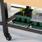 Greenhaus Gardening 32-Inch Elevated Garden Bed with Woodgrain Finish