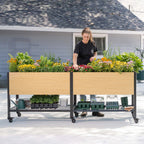 Greenhaus Gardening 2' × 6' Elevated Planter for Patio and Deck Gardens