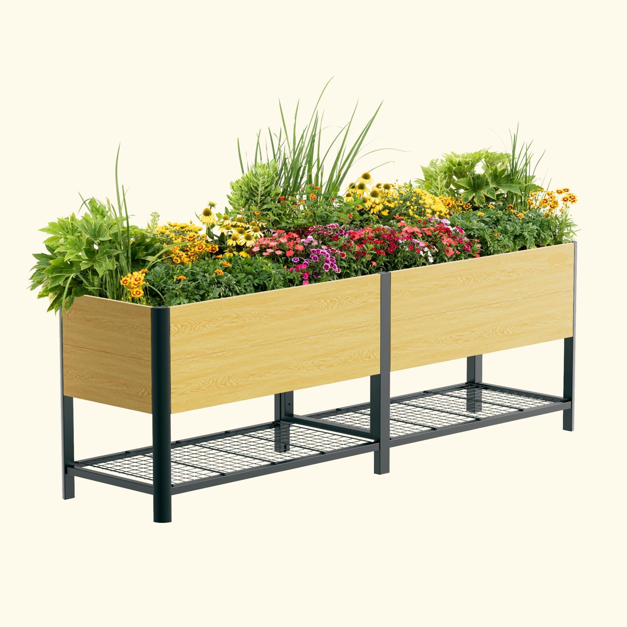 Greenhaus Gardening 2' × 8' Metal Elevated Planter for Outdoor Growing
