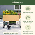 Greenhaus Gardening 2' × 6' Elevated Planter for Patio and Deck Gardens