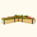 Greenhaus Gardening 16-Inch Tall Woodgrain L-Shaped Raised Garden Bed