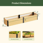 Greenhaus Gardening 16-Inch Tall Woodgrain Metal Raised Garden Bed