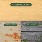 Greenhaus Gardening 4' x 8' Metal Raised Garden Bed with Woodgrain Finish
