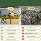 Greenhaus Gardening 4' × 8' Woodgrain Raised Garden Bed