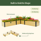 Greenhaus Gardening 8' x 8' L-Shaped Raised Garden Bed