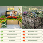 Greenhaus Gardening 16-Inch Tall Woodgrain U-Shaped Raised Garden Bed