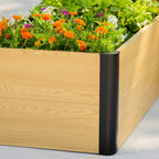 Greenhaus Gardening 16-Inch Tall Woodgrain U-Shaped Raised Garden Bed