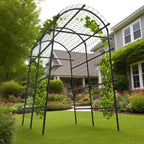Greenhaus Gardening 7.5 FT Plant Climbing Arch Trellis with Ground Clips