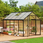 Greenhaus Gardening 6 × 10 ft Walk-In Polycarbonate Greenhouse