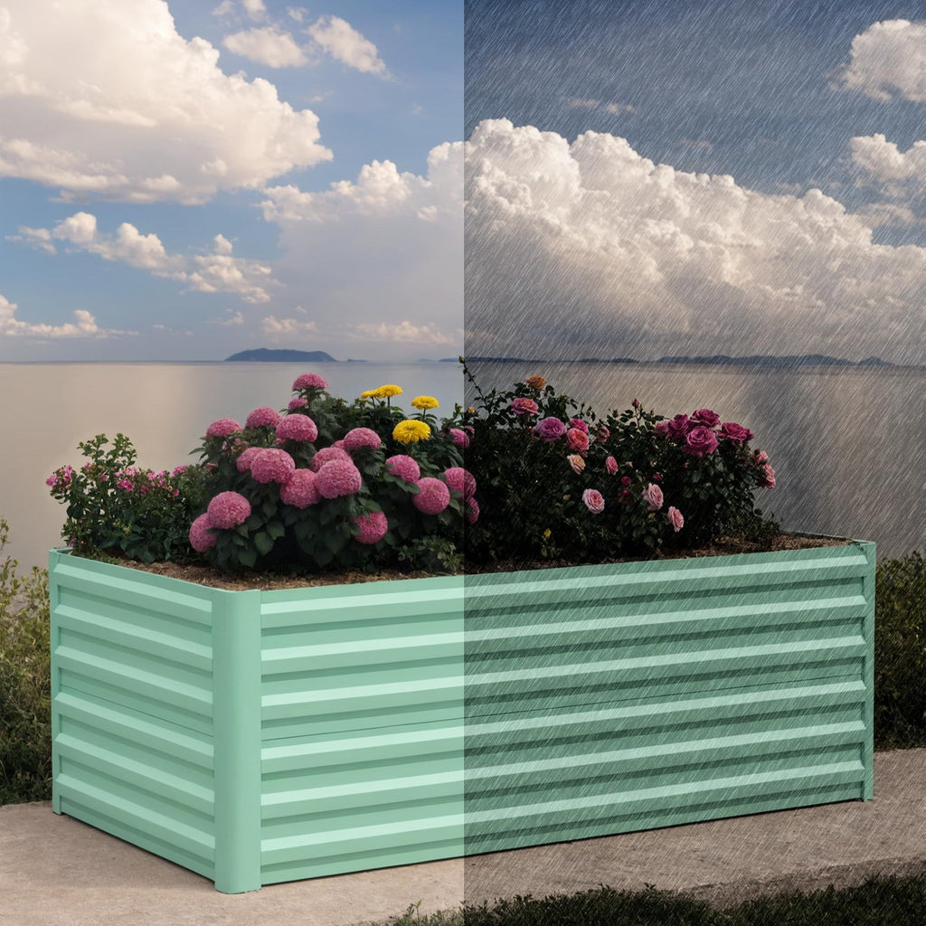 Greenhaus Gardening 6 x 3 x 2 FT Outdoor Steel Raised Garden Bed Set