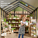 Greenhaus Gardening Polycarbonate Greenhouse with Aluminum Frame 6 x 8 FT