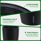 Greenhaus Gardening Tall Indoor Outdoor Self-Watering Planter Pots Set of 2