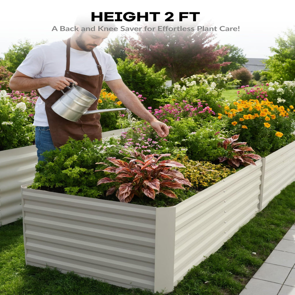 Greenhaus Gardening 24-Inch Deep Galvanized Steel Garden Bed