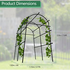 Greenhaus Gardening 7.5 FT Plant Support Arch for Raised Beds