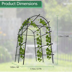 Greenhaus Gardening 7.5 FT Plant Climbing Arch Trellis with Ground Clips