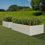 Greenhaus Gardening 2-Pack 8 × 4 × 2 ft Galvanized Raised Garden Beds