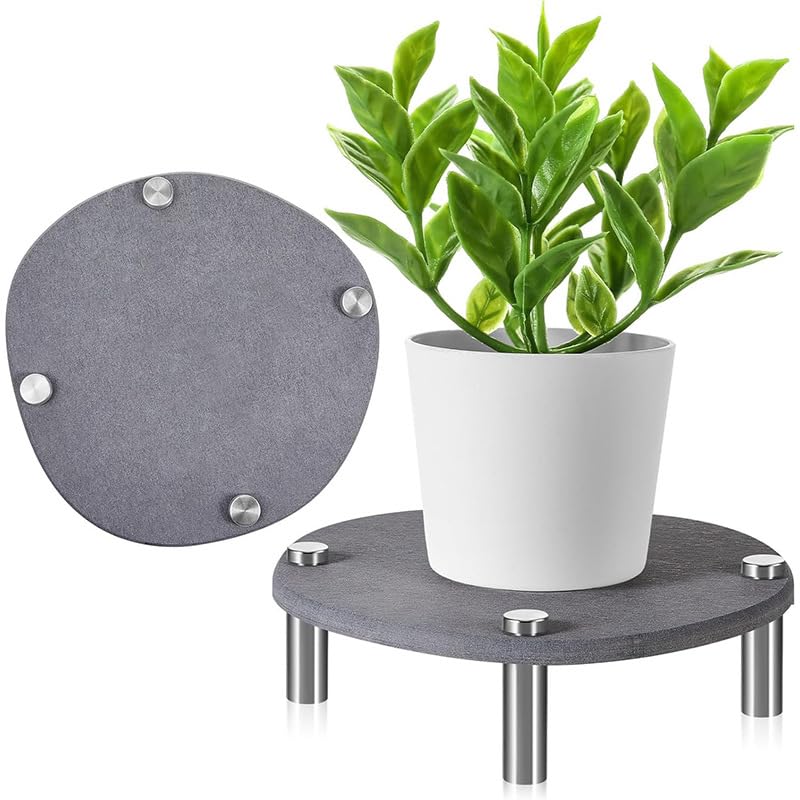 Greenhaus Gardening 8-Inch Diatomaceous Earth Plant Saucers Set of 2