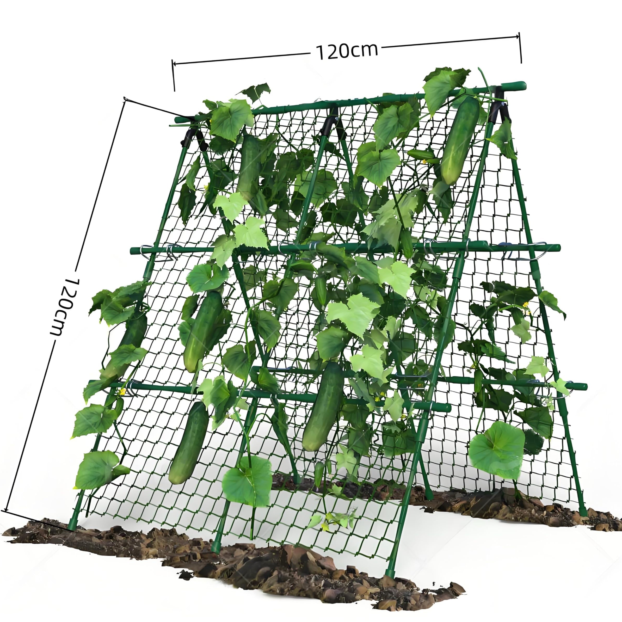 Greenhaus Gardening 47 × 47 in Cucumber Trellis with Net
