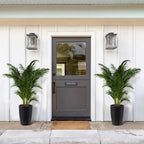 Greenhaus Gardening Tall Indoor Outdoor Self-Watering Planter Pots Set of 2